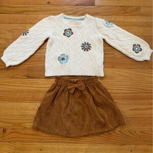 Cynthia Rowley skirt and sweater set 2T